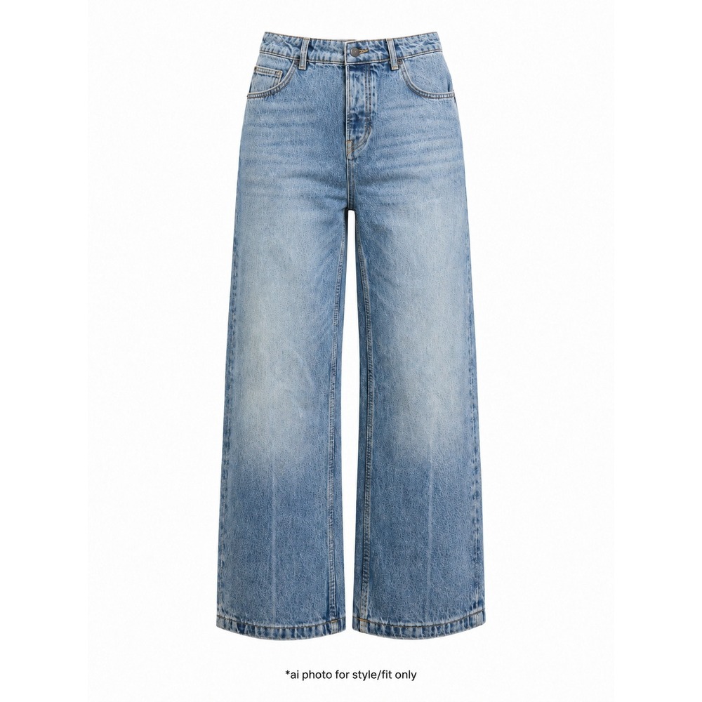 Free People Deep Trance Dropped Boyfriend Jeans Women's 27 Blue Low Rise Crop - Picture 1 of 14